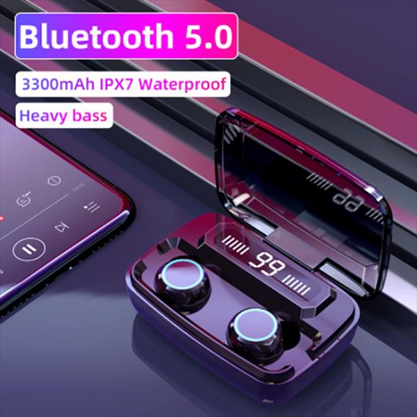 

5.0 9d stereo earphone wireless earphones ipx7 waterproof earbuds pk i900000 cell phone