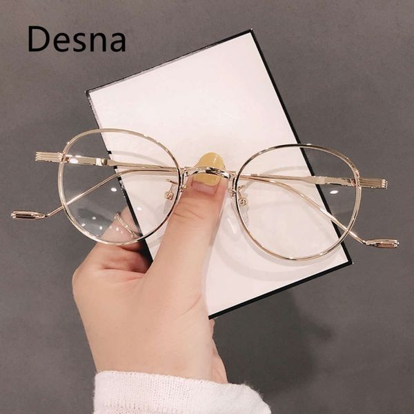 

round frame metal blue light proof glasses, Silver