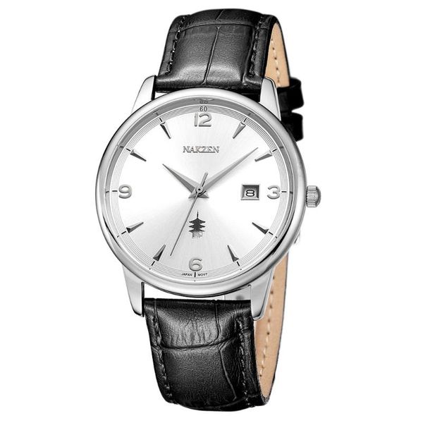 

wristwatches men watches brand casual stainless steel genuine leather waterproof quartz watch fashion male dress relogio masculino, Slivery;brown