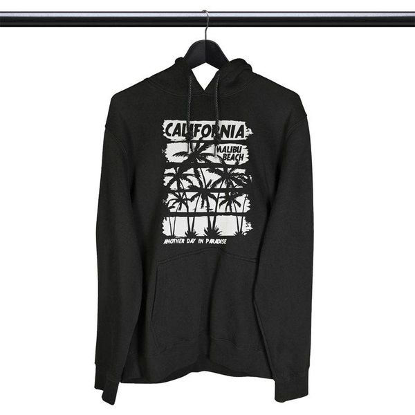 

men's hoodies & sweatshirts coolmind cotton casual loose surf print men big size surfing hooded sweatshirt, Black