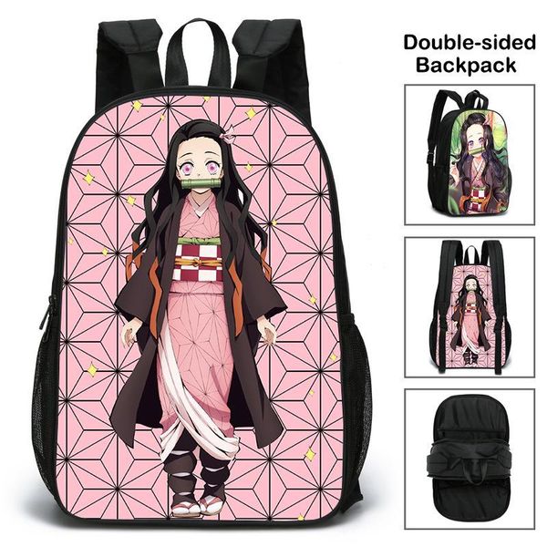 

backpack 2021 3d printed demon slayer student zipper bag school backbags teen college bags teens boys girls