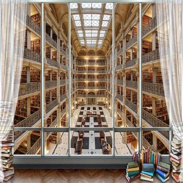 

wallpapers custom large mural 3d wallpaper modern creative expansion space library bedroom tv back wall decor deep 5d embossed