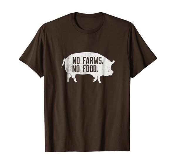 

No Farms No Food, Pig Farmer Livestock Farming T-Shirt, Mainly pictures