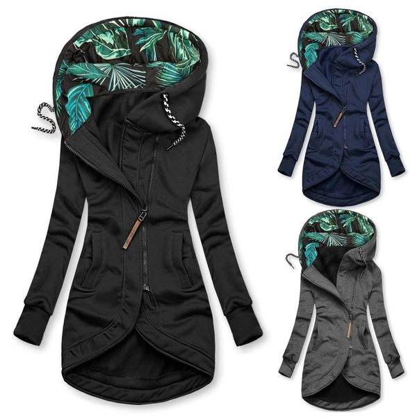 

women's trench coats zipper patchwork streetwear women oversize hoodies pullovers hoodie long sleeve drawstring coat casual femme c5, Tan;black