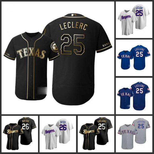 

texas rangers men 26 johnny oates 25 jose leclerc women youthjersey, Black;red