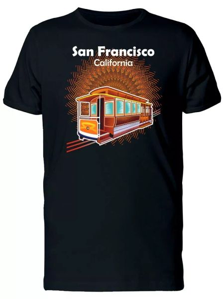 

Trolley In San Francisco Men's Tee -Image by Shutterstock, White;black