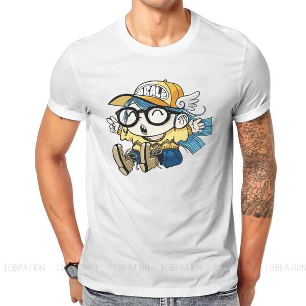 

men's t-shirts sketch man's tshirt dr slump arale pengin senbei manga crewneck short sleeve 100% cotton t shirt humor gifts, White;black