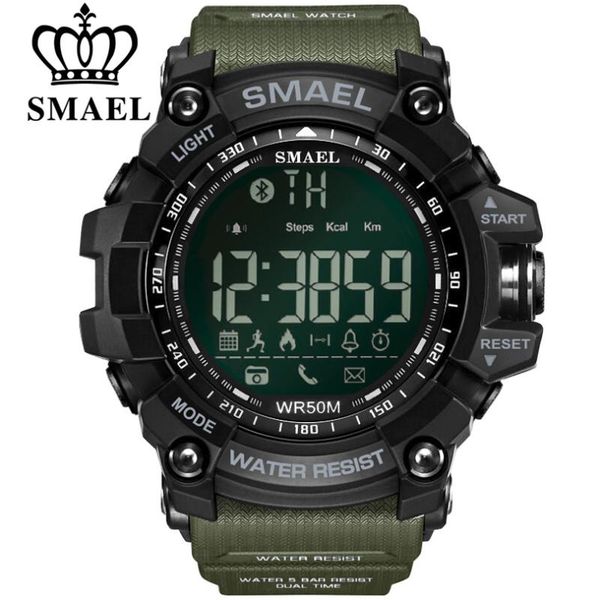 

wristwatches 2021 smael mens chronograph watches sport male clock sarmy military watch men multifunction waterproof led digital for man, Slivery;brown