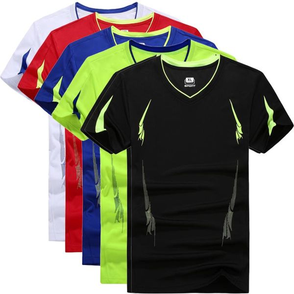 

men's t-shirts stretch multipack plus size m-7xl 8xl 9xl summer running quick drying t-shirt athletic workout shirts, White;black
