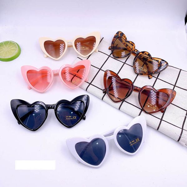 

childrens sunglasses girls boys beach protective uv400 ultraviolet-proof kids accessory peach heart fashion baby glasses outdoor b7677, Blue