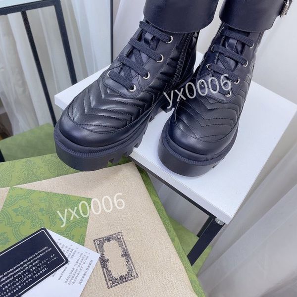 

2021 women rois boots 35-41 designers ankle martin boot leather nylon removable pouch bootie military inspired combat shoes original ly21120, Black