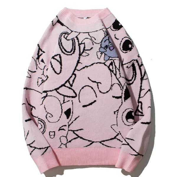 

women's sweaters kawaii anime graphic women's nightgown harajuku y2k streetwear mesh jumper autumn sweater loose blouses h0xi, White;black