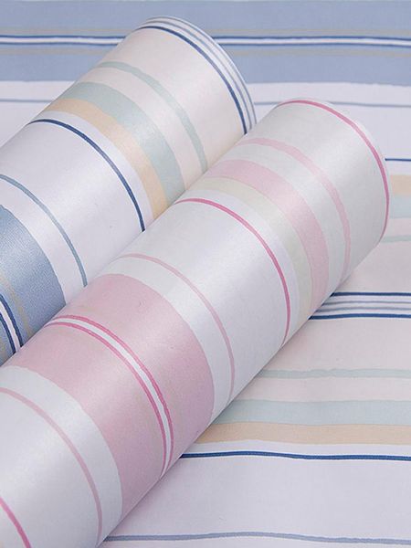 

self-adhesive wallpaper modern minimalist european style living room bedroom background wall children's stripes wallpapers