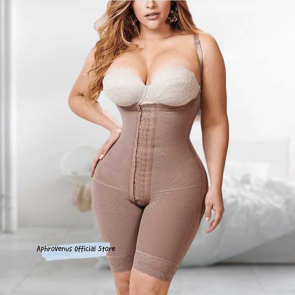 

women's shapers faja colombiana mujer knee length shapewear full body shaper for women postpartum reductive girdle waist trainer corset, Black;white