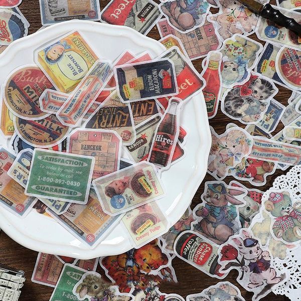 

gift wrap vintage travel girls stickers diy scrapbook diary happy planner decor stick label decorative sticker craft supplies