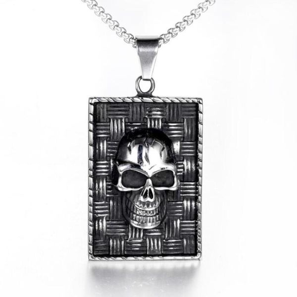 

pendant necklaces personality creative retro skull brand necklace trend party punk jewelry, Silver