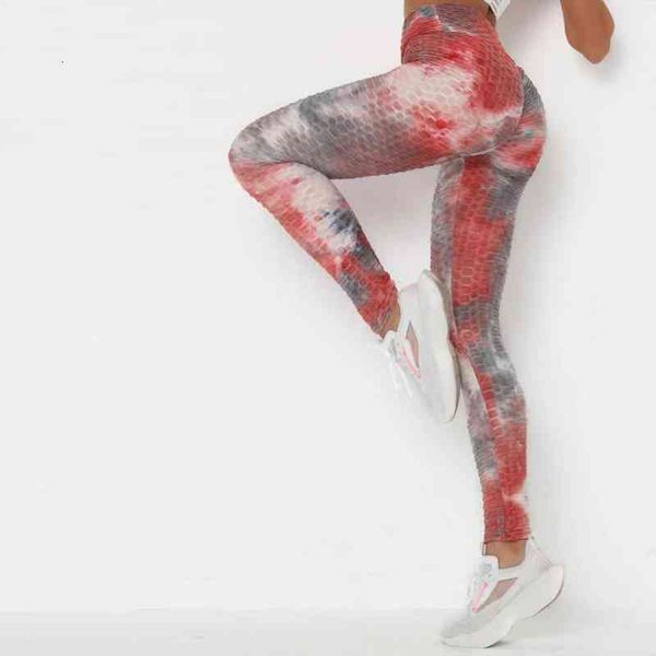 

4 quick drying womens leggings push up ink tie dye fitness pants lifting exercise bottom women, Black
