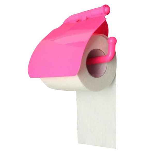 

tissue boxes & napkins box bathroom lavatory sucker wall mounted holder cover roll storage accessory (rose red)