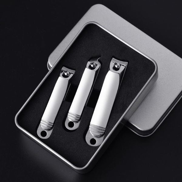 

nail art kits 3pcs professional stainless steel clipper cutter kit practical portable manicure trimmer toe with storage case