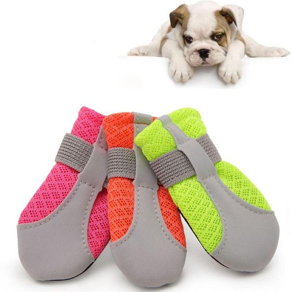 

dog apparel breathable pet shoes for summer soft bottom fluorescence design small