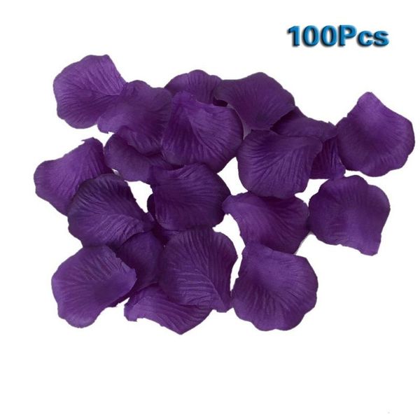 

decorative flowers & wreaths 100 pcs rose petals wedding decoration - violet