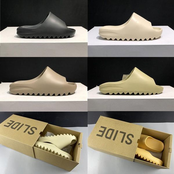 

2021 release runner shoes sandals slippers triple black white foam trainers total slide resin desert sand sneaker orange bones sneakers wp01