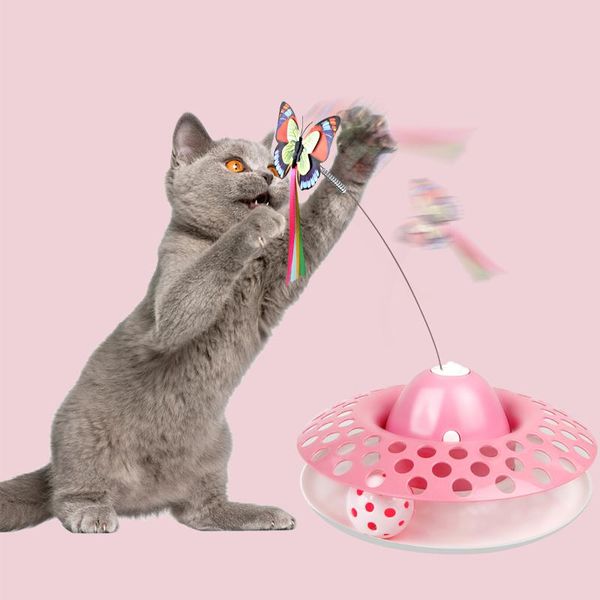 

interactive cat toy electric rotating toys 360Â° rotate shine at night with trackball