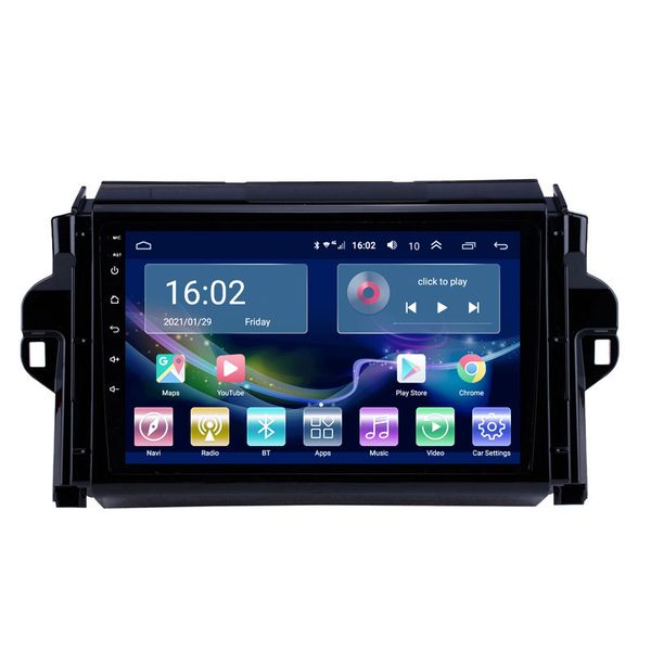 Multimedia Player DVD Carro Rádio Vídeo Navegação DSP 2-DIN Android-10 para Toyota Fortuner 2016-2018