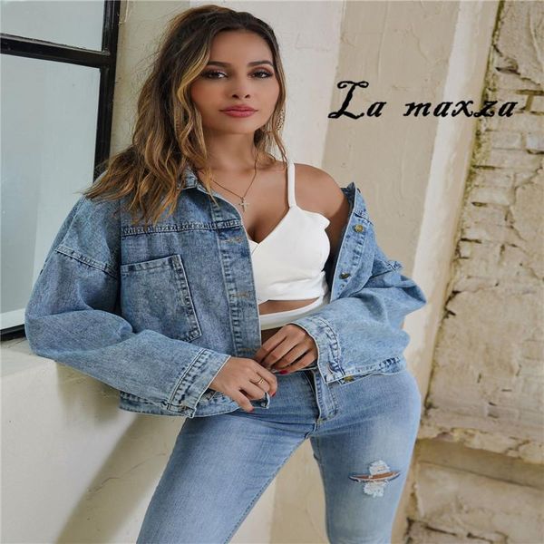 

women's jackets denim crop 2021 vintage fashion plus size jacket casual korean women coat jean streetwear, Black;brown