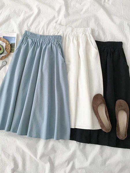 

children art skirt female student a-line skirt summer 2021 korean version, Black