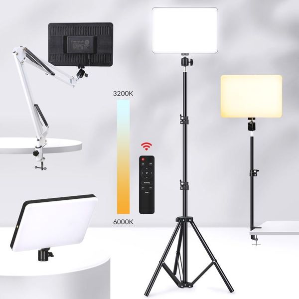 

flash heads 10 inch led video lighting panel with professional tripod stand for pography studio taking po filming live streaming