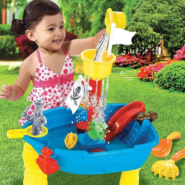 

sand & water table outdoor garden sandbox set play kids summer beach toy seaside for children juguetes party favor