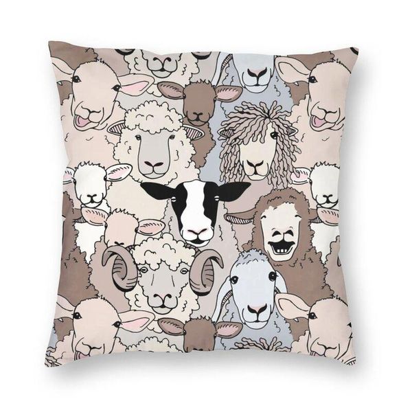 

flock of funny sheep cushion cover double-sided 3d print floor pillow case for living room custom pillowcase home decorative cushion/decorat