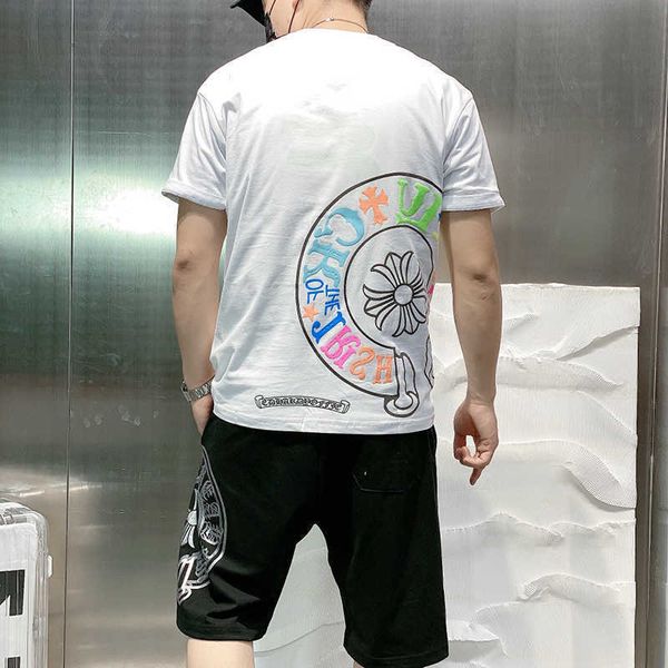 

shorts 21ss correct crosin ch double print cotton knitted loose casual capris, White;black