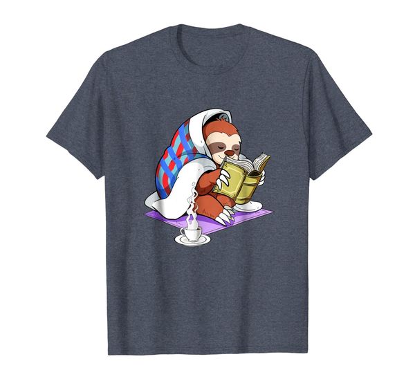

Cute Reading Gift Shirt Librarian Sloth And Tea Reader Tee, Mainly pictures