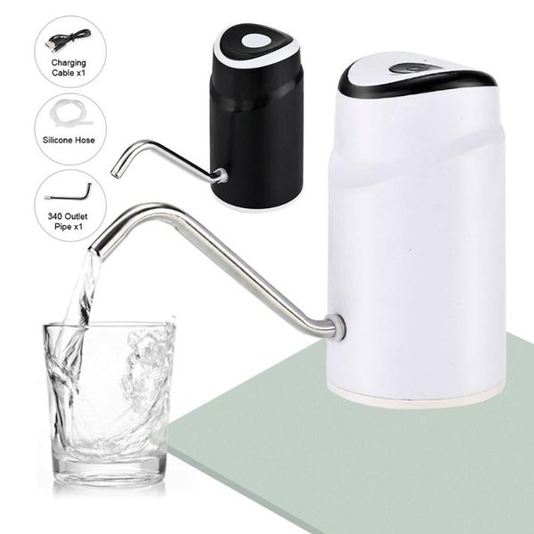 

automatic electric water pump button dispenser usb charging drinking switch smart wireless bottle
