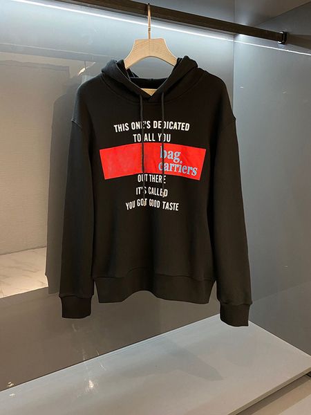 

2021 letter print sweatshirts men drop-shoulder long sleeve fleece loose women sweatshirts autumn casual fashion your got good taste top, Black