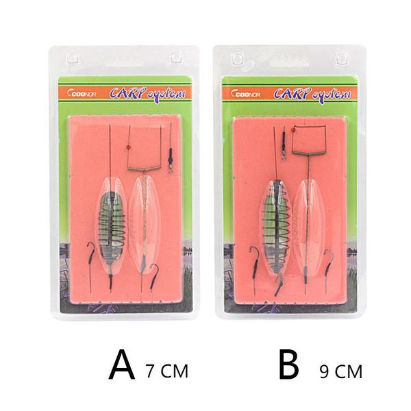 

two hooks bait cage 8 shape swivel ring hook set fishing accessory