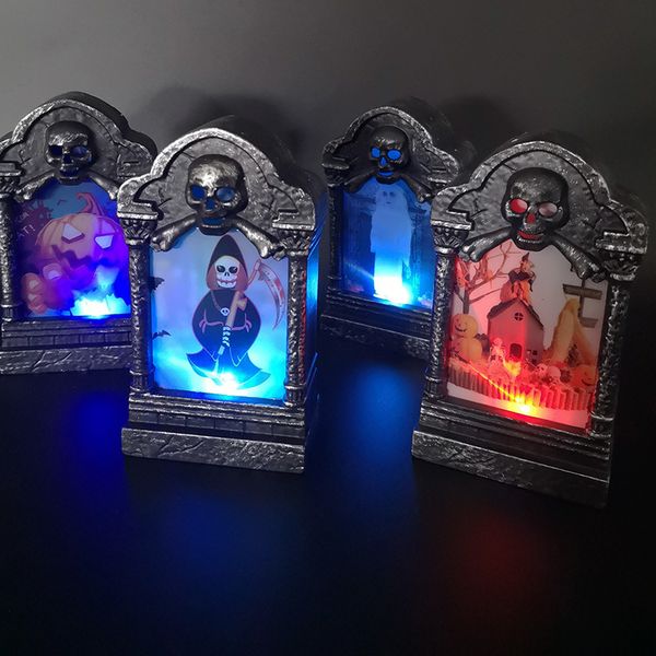 

halloween tombstone lamp electronic candle (with battery) novelty holiday atmosphere gifts