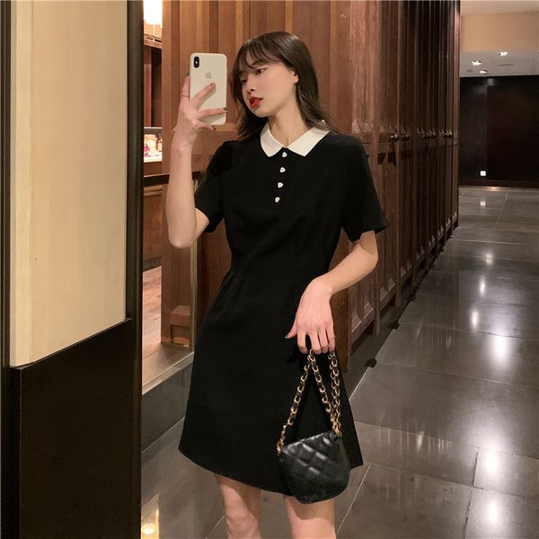 

dresses in 2021, the new goddess of temperament was designed by hepburn., Black;gray