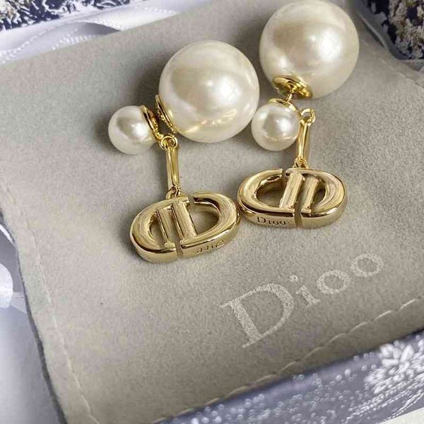

75%off outlet onlineyang ying baby's same family female pearl 925 silver brass earrings advanced earrings, Golden