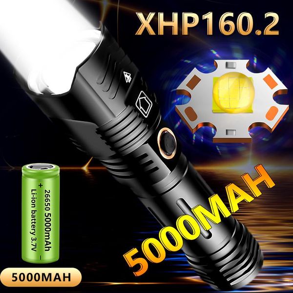 

flashlights torches powerful xhp160.2 led 9core usb rechargeable waterproof zoom xhp50.2 bicycle lamp 5mode 18650/26650 battery 5