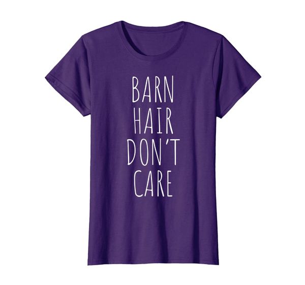 

barn hair don't care funny gift for farmers t-shirt, White;black