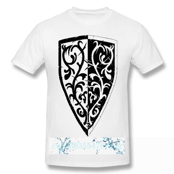 

men bloodborne dark souls horrible games black t-shirt grass crest shield pure cotton tees harajuku daily life men's t-shirts, White;black