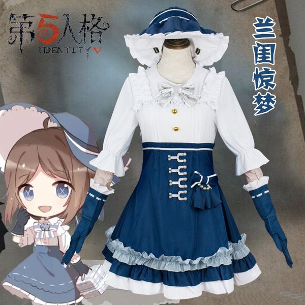 

luxury casual dresses fifth personality c-suit gardener boudoir dream cosplay costume lolita drs anime costume, Black;gray