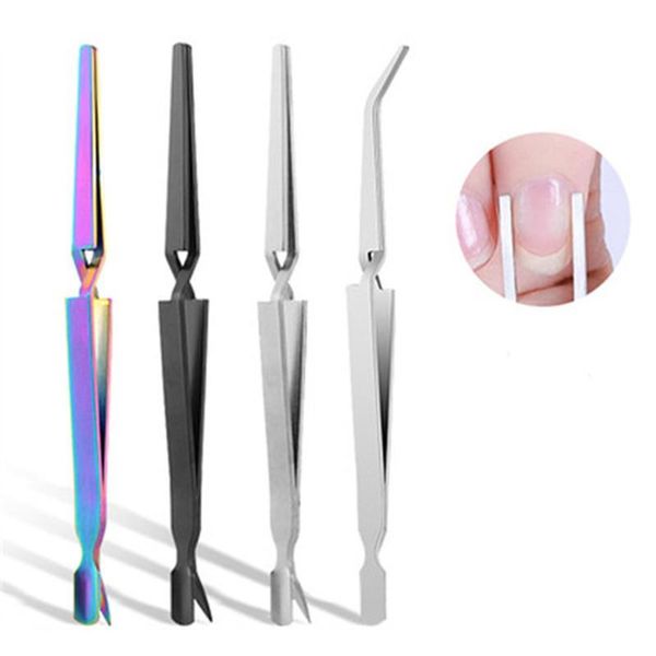

nail art equipment c curve pinching tool magic wand acrylic uv gel nails pincher shaping tweezers multi function cross action, Silver