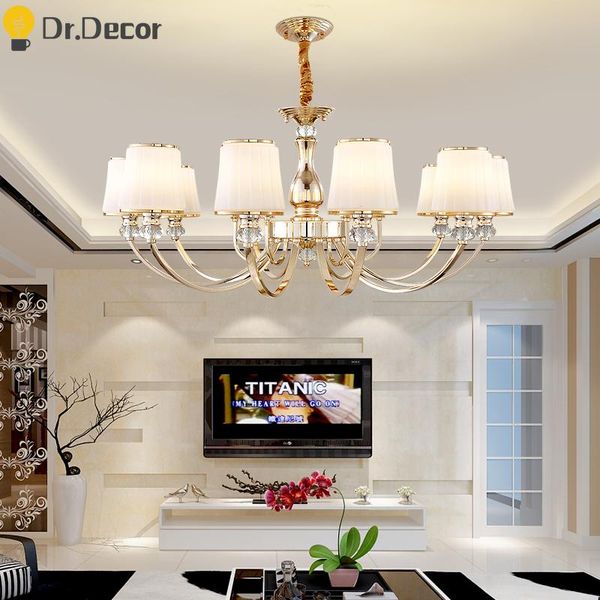 

chandeliers modern luxury gold led lamp french chandelier lighting bedroom living room metal crystal hanging lamps luminaries