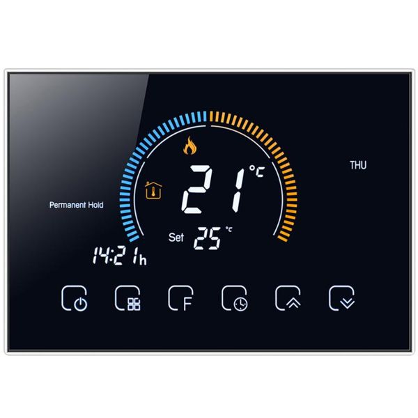 

set smart thermostat standard touch screen heating room home control
