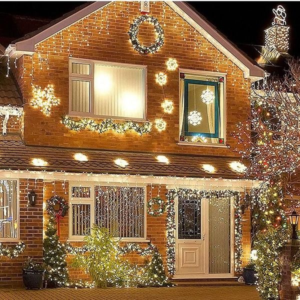 

decorative flowers & wreaths christmas led rattan garland green artificial xmas tree banner decoration wreath house decor