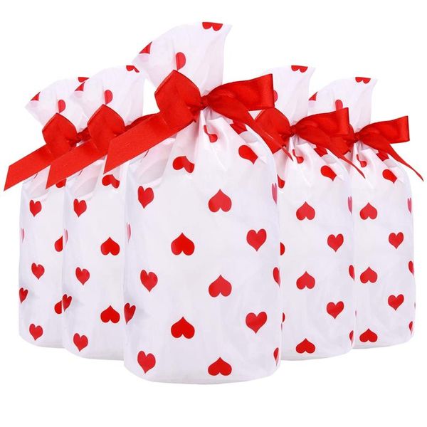 

drawstring candy bag gift treat cookies wrapping bags supply 50pcs for year wrap gifts party christmas supplies